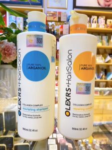 Cặp Dầu Gội Xả Cho Tóc Khô Hư Tổn Olexrs Argan Oil Collagen Hair Salon