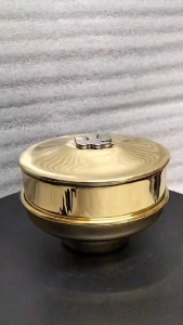 Solid Brass Ciborium with Dove Lid | 2.5-Inch Low-Profile Eucharistic Host Container & Bread Bowl