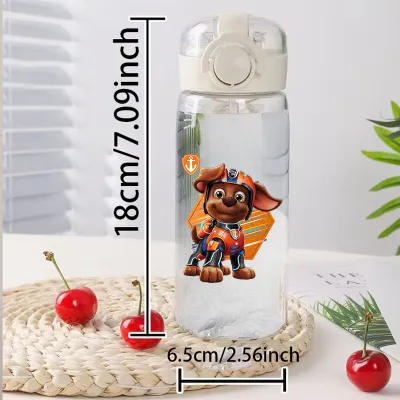 Takara Tomy | 400ml Sports Transparent Water Bottle Paw Patrols Girl Boy Portable Gym Travel Clear Leakproof Drinking Bottle Frosted Bottle