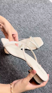 MELIA - CLARA Heels tali hak 3cm glitter blink full busa untuk daily empuk nyaman dipakai anti slip