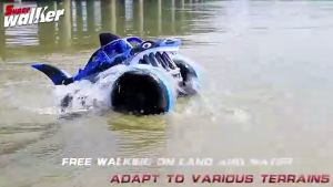 Remot Kontrol Mobil Jeep Hiu Shark 2.4GHz Bisa Jalan Di Air & Darat