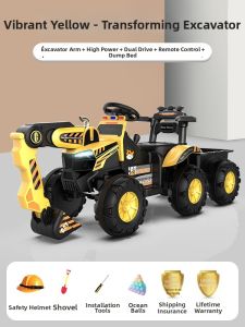 BASEBO | Large Rechargeable RC Ride-on Excavator Toy