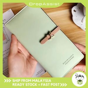 DROPASSIST 1516 READY STOCK Women Multifunctional PU Leather Long Purse Wallet Korean Style Student  Dompet Panjang Wanita Perempuan