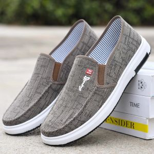 JIFANPAUL | Mens Slip on Canvas Shoes Breathable Rubber Sole Comfortable Casual Work Shoes Easy On Off Lightweight Summer Shoes for Men