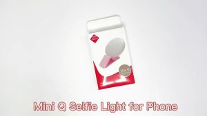 Mini Q Clip On Rechargeable Portable Dimmable Selfie Circle Fill LED Light Beauty Makeup for Mobile Device Photography