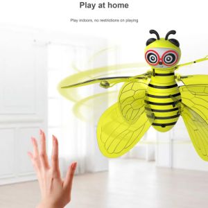 Little Bee Flying Vehicle Aircraft Gesture Sensing Vehicle Flying Helicopter Lights Childrens Toys Birthday Gift Christmas