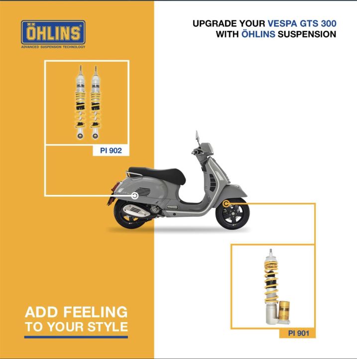 Ohlins suspension for Vespa GTS GTV Lazada PH