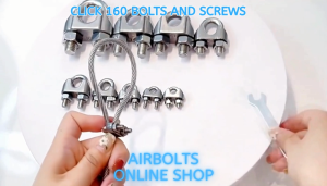 1PC - Stainless Steel 304 Wire Rope Clip / U Type Cable Clamp / U Clamp - AIRBOLTS
