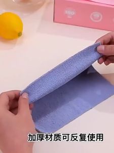 20pcs/box Removable Kitchen Towel Kitchen Cloth Reusable Absorbent tisu dapur Microfiber Disposable Mini Towel Kitchen Lazy Rub Kitchen Dish Cloth kain lap dapur