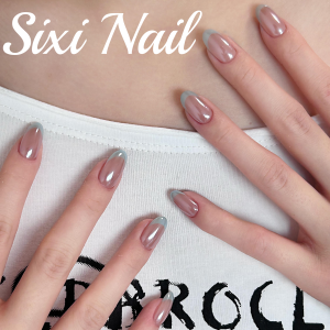 Nhựa Giả Móng Tay Thủ Công Pure White French Style Nail Art Stickers Summer Holiday High-End Sensation Nhựa Giả Móng Tay