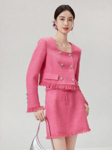 BADINA | Áo Blazer Lông Cừu Chic