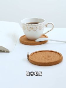 【iMall】Cork Coaster Cup Coaster Pad Wooden Coaster Cup Mat Coffee Tea Wine Drinks Round Square Shape Modern Simple 软木杯垫