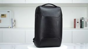 BANGE Rambo Genuine Leather Anti-Theft Business Water Resistant Laptop Backpack with USB Charging Port (15.6")