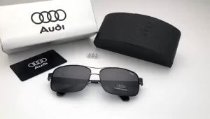 Audi553 Men Polarized Sunglasses with Metal Frame and Case - New Rectangular Multicolor Lens Options