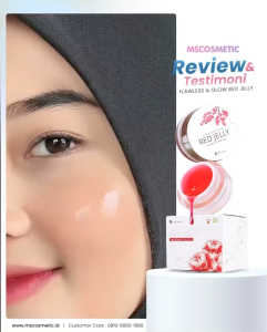 MS GLOW Flawless Red Jelly | Ekstrak Sakura Mencerahkan dan Menutrisi Kulit Wajah | Red Jelly 15 gram