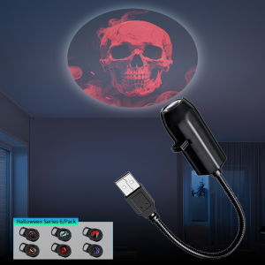Planet Halloween Xmas USB Projection Light Replaceable Strip Indoor Ceiling Projector Lamp Holiday Home Wall Decor Light