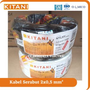 Kabel Serabut NYLHY 2x05 Kitani Harga 1 meter kabel tembag murni berkualitas