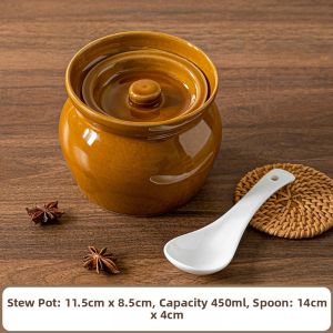 PUQI | Single Serving Steaming and Soup Pot Water Bath Ceramic