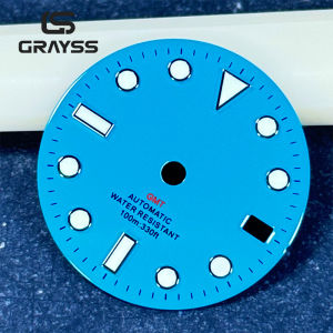 28.5mm For SUB Ice Blue Watch Dial Blue Luminous for NH35/NH36/4r35/4r36 Movement DIY Watch Modification Accessories
