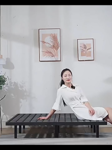 Hom heart เตียงเหล็ก เตียงนอน ดีไซน์แบบไร้หัวเตียง มี4ขนาด 3.5ฟุต 4ฟุต 5ฟุต 6ฟุต ใช้เหล็กคาร์บอนคุณภาพสูงแข็งแรงมั่นคงทน ใช้ได้อย่างน้อย 20 ปี