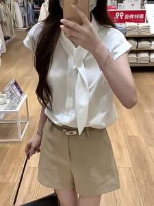 La Chapelle | Elegant Office French Style Short Sleeve Blouse