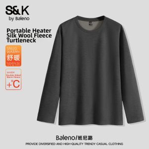 BALENO | Half Zip Long Sleeve Turtleneck Base Layer Shirt For Autumn Winter