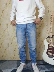 Celana Panjang Jeans Pria Dewasa Keren Bahan Melar Dan Tebal Premium Exman Denim EXM02S