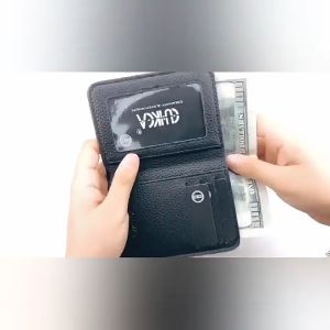 NCW-059 PU Leather Mens Mini Short Wallet Multipurpose Foldable Card Holder Great Gift