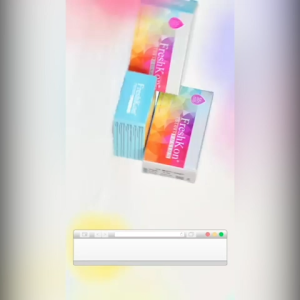 evo FreshKon COLORS FUSION Monthly Contact Lenses (2 pcs) +  FreshKon CLEAR Advance Multi-Purpose Solution 100ml