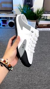 2025 Trendy Men’s Lazy Shoes Slip-On Sneakers Casual Loafers Half-Slippers Summer Breathable Half Shoes For Men