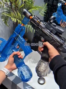 Electric Water Gun Toy Automatic Continuous Firing Light Effects Water Gun Swimming Pool Toys for Kids