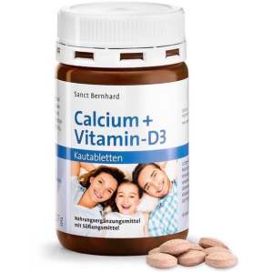 Viên Ngậm Canxi Calcium Vitamin D3 Sanct Bernhard Vị Socola 150 Viên Bổ Sung Canxi D3 Cho Bé Và Người Lớn