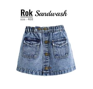 Rok Jeans Anak Perempuan Usia 2-5Tahun