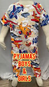 BAJU TIDUR BUDAK LELAKI BAJU TIDUR BUDAK PEREMPUAN SIZE 2-8 100% COTTON KIDS PYJAMAS BOYS PAJAMAS GIRLS PAJAMAS