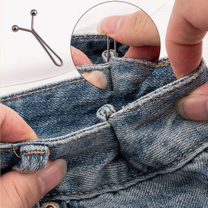 Amoki【Ready in Stock】 Jeans Skirt Waist Invisible Clip Detachable Fixed Buckle Pants Clip Headscarf Clamp 8Pcs/Set