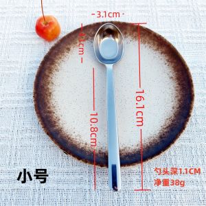 Thìa Ăn Súp Chockmen Bằng Thép Không Gỉ Dài Tay Cầm Đầu Sâu Dùng Cho Trẻ Em Thìa Múc Nước Sốt Dùng Cho Mọi Lứa Tuổi