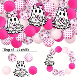 25 Con Halloween-Tiêu Chữ Silicone Hạt Bộ Đa Kích Thước Cho DIY Móc Khóa Cổ Vòng Tay Dự Án Thủ Công