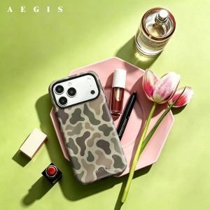 Potdemiel | Neutral Camo Double Layer Hard Shell for iPhone 17 16 15 14 Plus 13 Pro Max Anti-Drop Shockproof PC Case