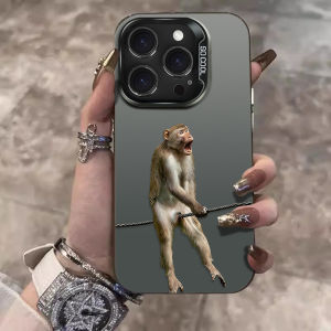 Bandai | Ốp Điện Thoại Hình Chú Khỉ Ngộ Nghĩnh Chống Sốc Cho iPhone 12/13/14/15/16/Pro Max/11/XR/SE 2020 - Vỏ Bảo Vệ Hai Lớp Độc Đáo Với Tính Năng Chống Trầy Xước & Chống Vân Tay