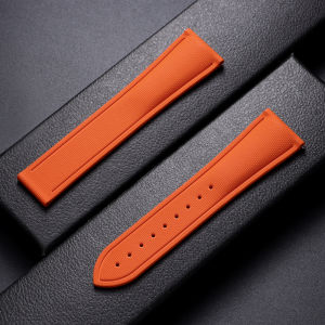 Premium Soft FKM Rubber Watch Strap for Omega Seamaster 20mm 21mm 22mm Universal Quick Release Deployant Buckle Mens Women Belt