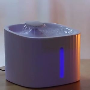 HATELI Bình đựng nước cho thú cưng 3L có đèn ngủ LED Bộ nạp nước tuần hoàn nước tự động Đài phun nước lọc im lặng cho chó mèo