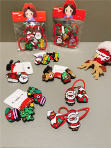 Childrens Christmas Hair Accessories Cute Snowman Hair Band Baby Hairtie Girls around Hair Rope Girls Hair Rope Headdress