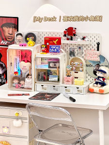 กล่องเก็บของใสสำหรับจัดวางของเล่นของเหล่าแฟนคลับ กล่องเก็บของใสป้องกันฝุ่น กล่องเก็บของใสสำหรับวางบนโต๊ะ กล่องเก็บของแบบยาวสีพื้น