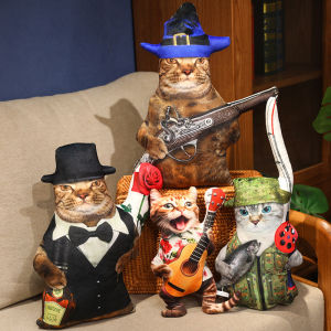 10 สไตล์ 30 ซม.น่ารักจําลองตลก Happy Cat โยนหมอน Plush ของเล่นตุ๊กตาสัตว์วันเกิดวันหยุดของขวัญเด็กของเล่นสะสม