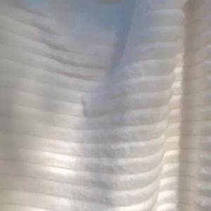 Solid Stripe Soft Velvet Blanket: Warm Fluffy Plush Bed Linen 180x200cm