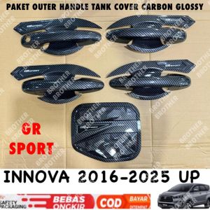 Paket Outer Handle Tank Cover Innova 2016 2023 2024 2025 2026 GR SPORT Carbon Glossy