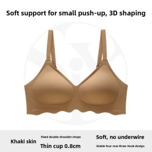 Soft Support Wireless Bra Womens Seamless Comfortable Underwear Gathered Chest No Side Breast No Sagging Velvet Texture