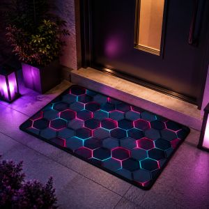 VIKAMA Geometric Line Carpet Esports Room Entrance Anti slip Floor Mat Bedroom Bedside Carpet Home Decoration