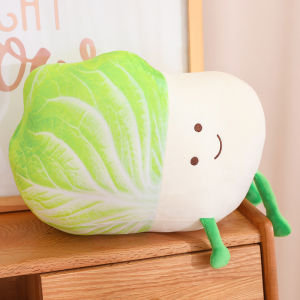 Adorable Little Party Cabbage Plush Toy Pillow Girls Sleeping Doll Cabbage Cloth Doll Childrens Birthday Gift Soft Short Plush Material