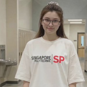 SINGAPORE POLYTECHNIC SP Dri-Fit T Shirt Graphic Outdoor Casual School Tshirt University Singapore Secondary Primary